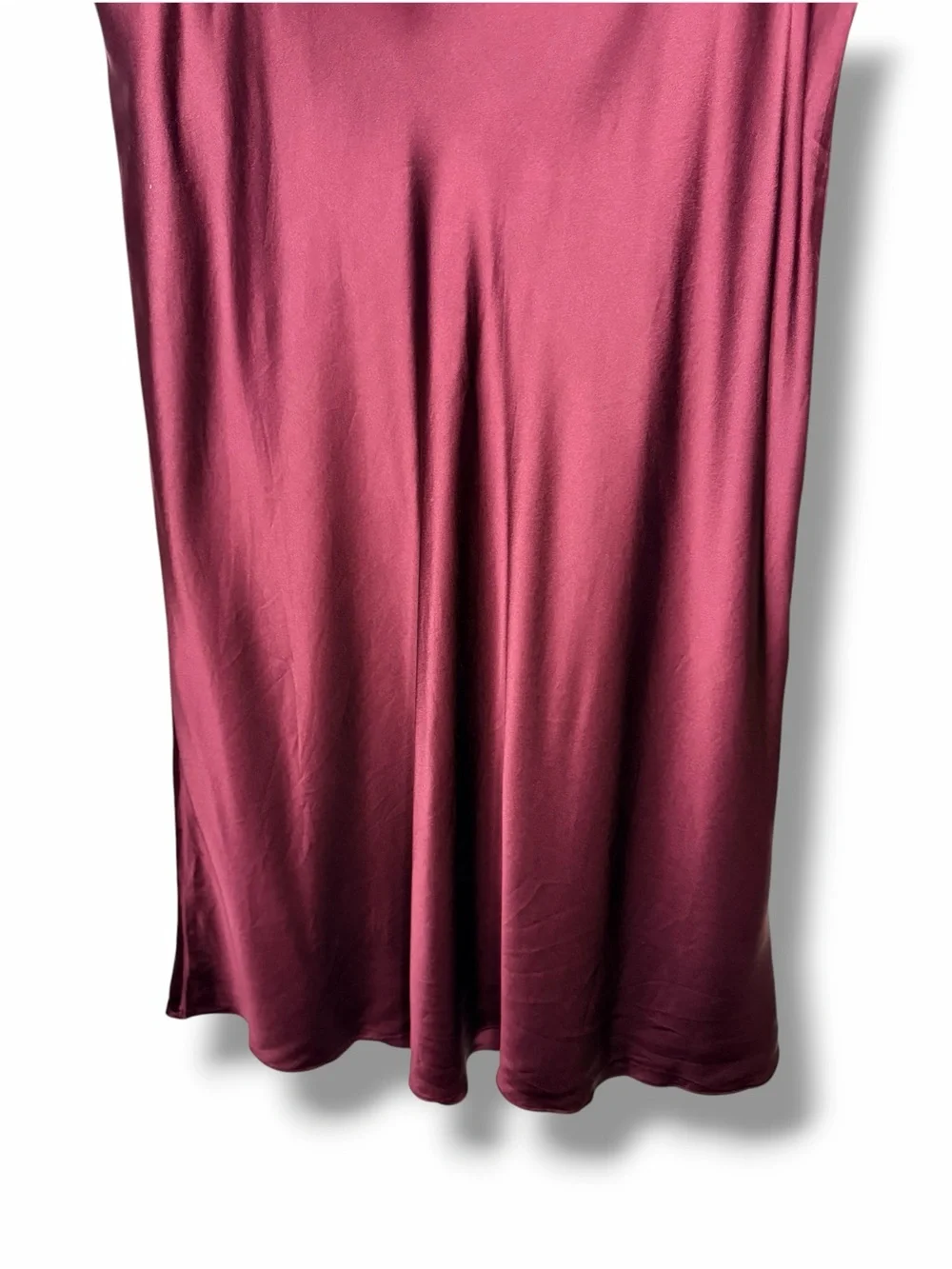 Quince Burgundy/Wine Tasting Washable Silk Midi Skirt Preppy Classic Size 2X
